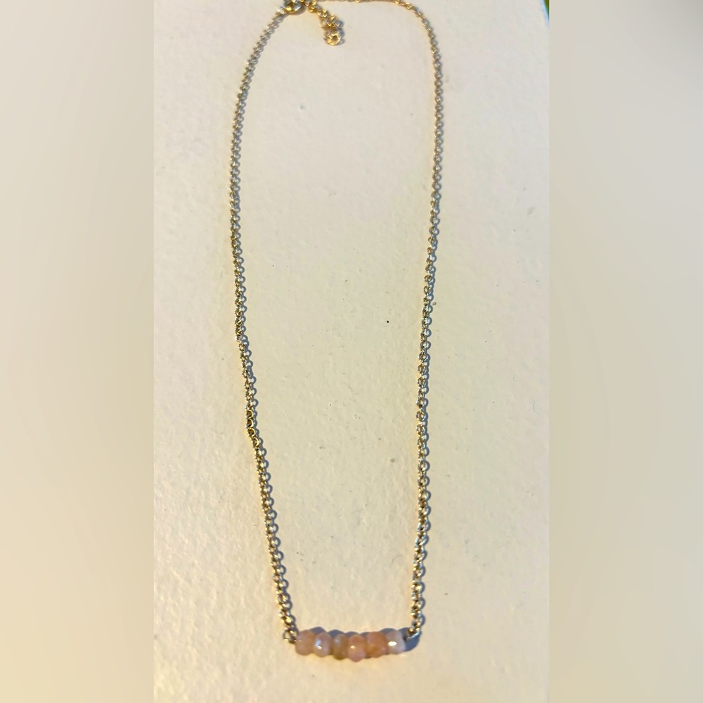 10k gold plated beaded necklace